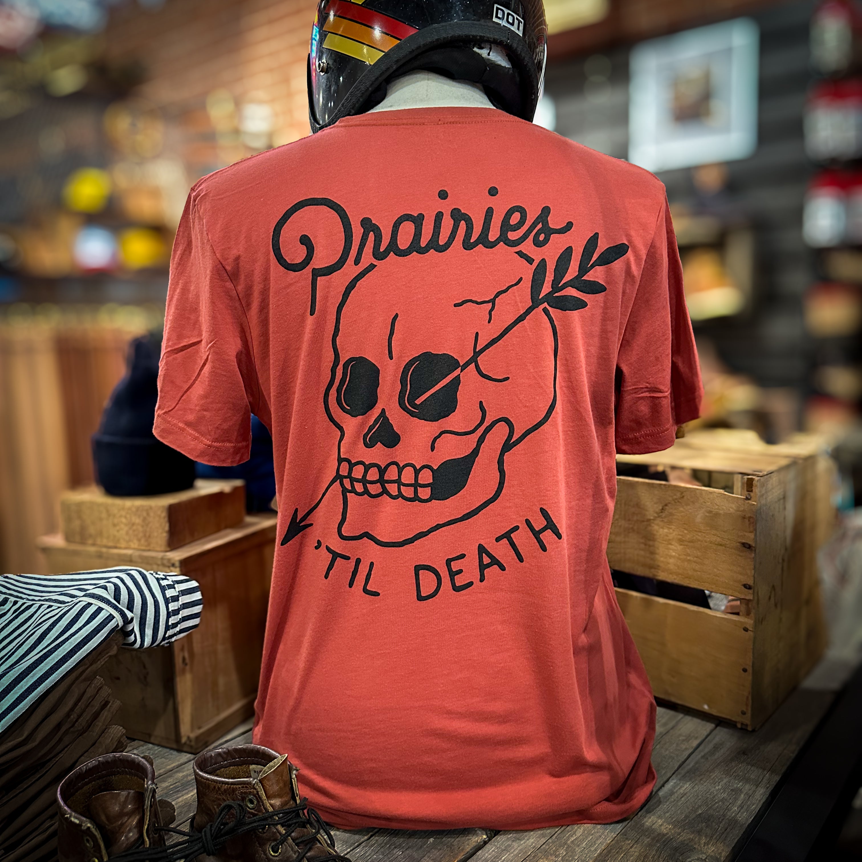Til Death T-Shirt - Vintage Red Rust Graphic Tee for Men & Women | Perfect for Casual Wear, Street Style & Gothic Fashion