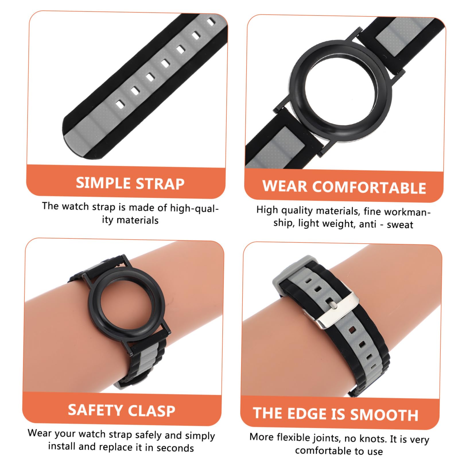 Premium Silicone Watch Band & Cover - Durable, Soft, Comfortable Strap for Apple Watch, Fitbit, Samsung - Perfect for Workouts, Running, Swimming & Everyday Wear