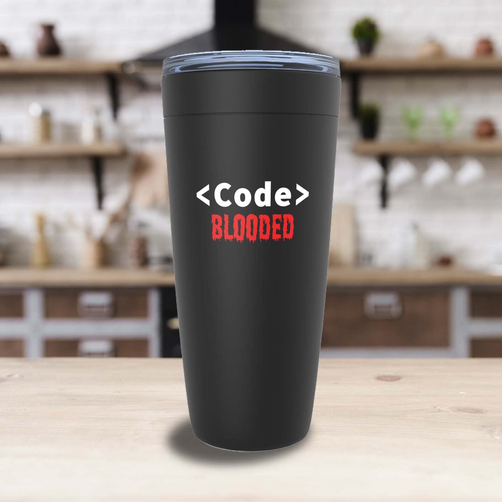 20oz Programmer Black Edition Viking Tumbler - Insulated Coffee Mug for Coders, Software Engineers & Tech Geeks - Perfect for Office, Coding Sessions & Gaming Marathons