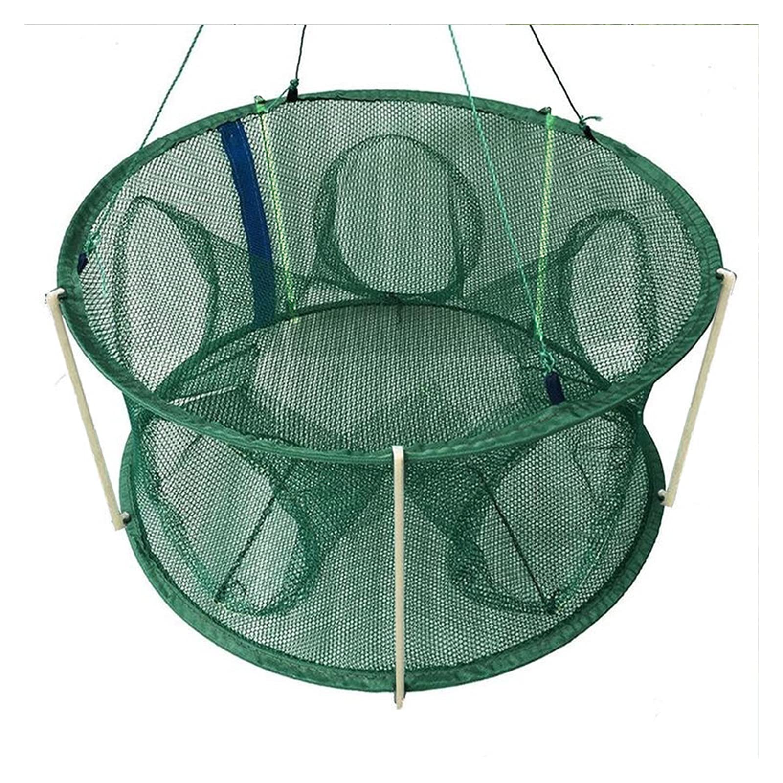 Automatic Fishing Net Trap Cage - Foldable Round Shape for Shrimp, Crabs, Crayfish & Lobster - Durable Fishing Landing Net for Fishermen - Perfect for Freshwater & Saltwater Fishing, Camping & Outdoor Adventures