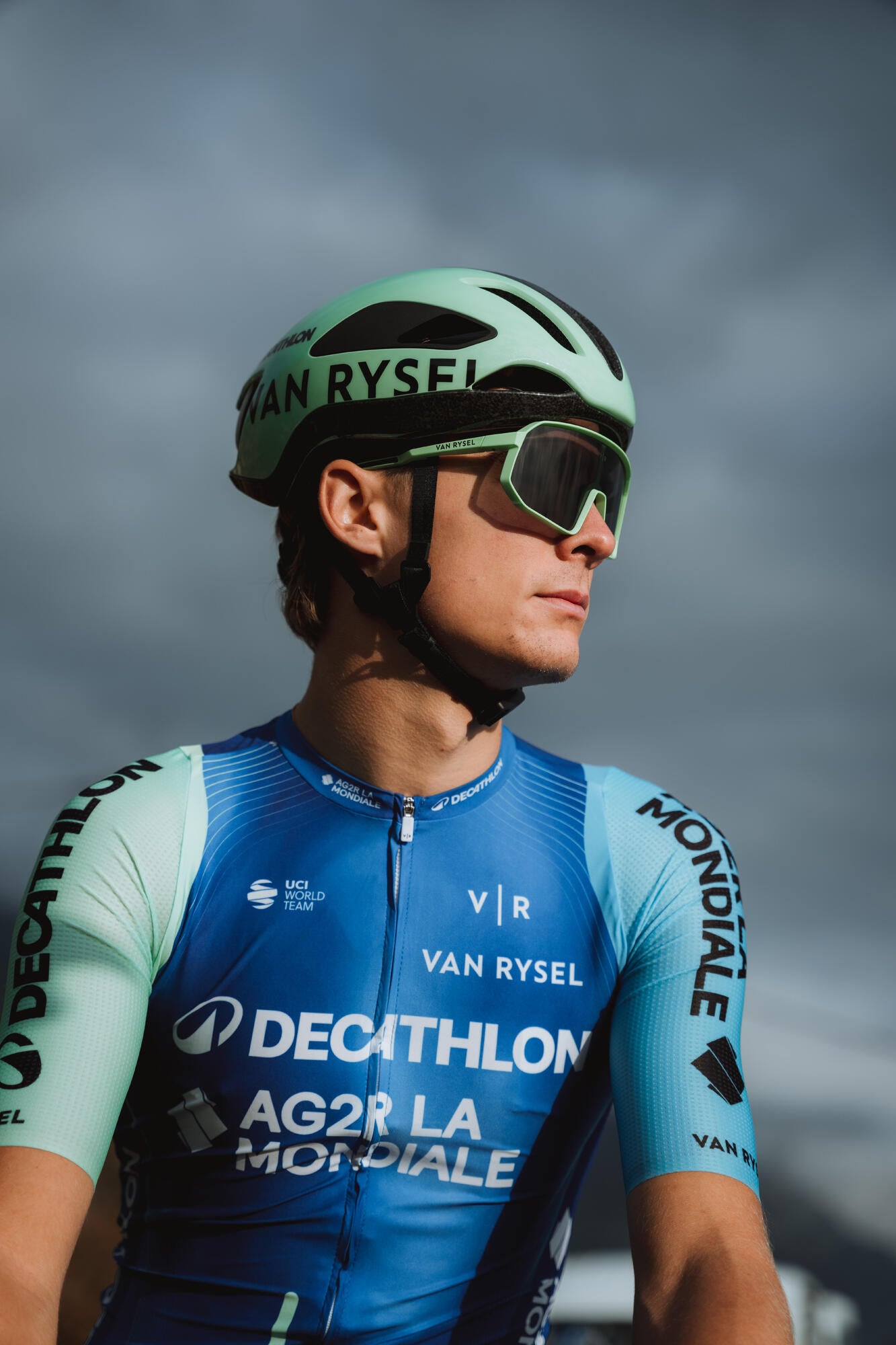 Van Rysel AG2R La Mondiale Team Replica Cycling Jersey - Men's Professional Road Bike Shirt for Training & Racing | Breathable & Lightweight Performance Wear