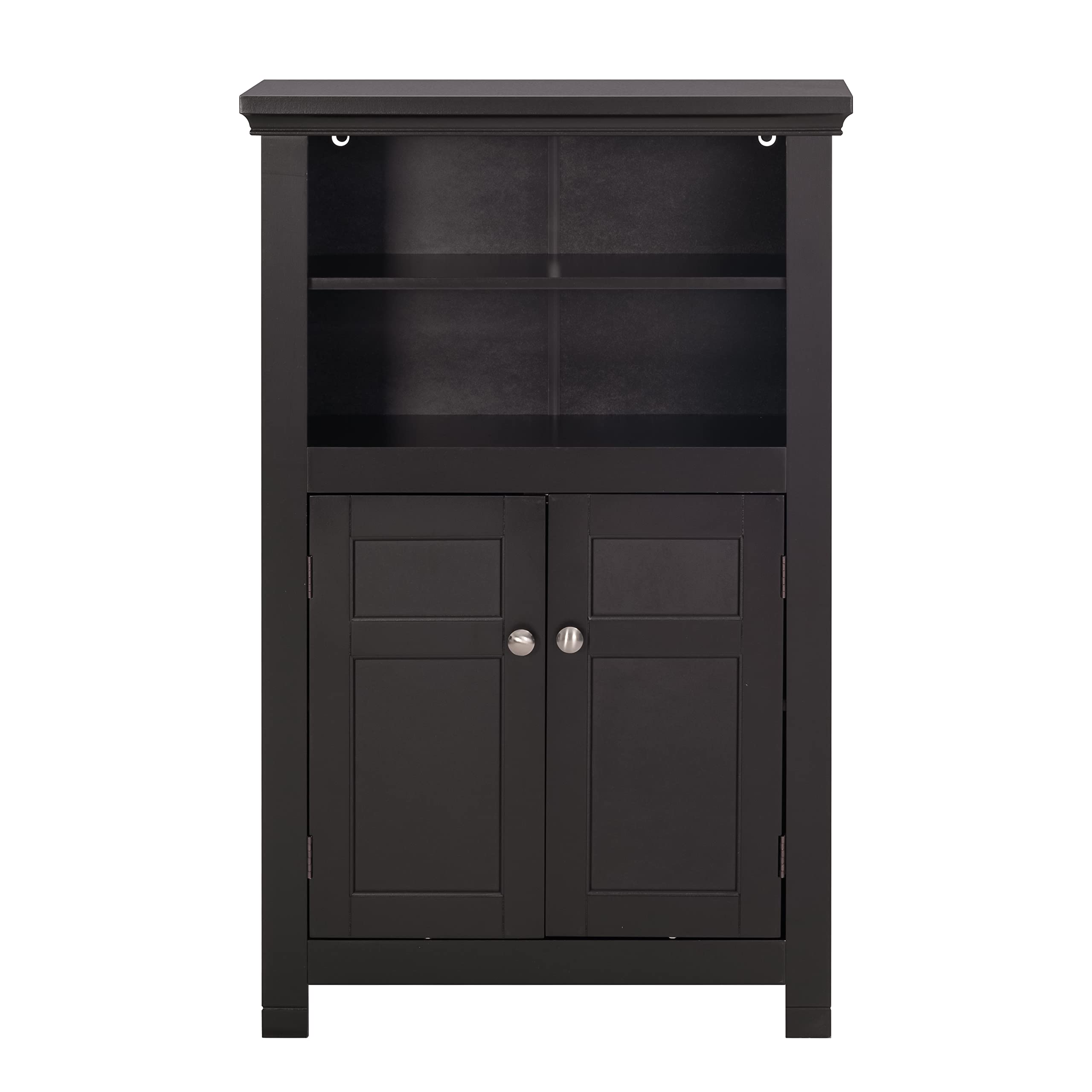 Spirich Bathroom Storage Cabinet - Freestanding Wood Floor Cabinet with Doors & Adjustable Shelves, Entryway Organizer (Espresso) - Perfect for Bathroom, Bedroom, Living Room & Hallway Storage Solutions