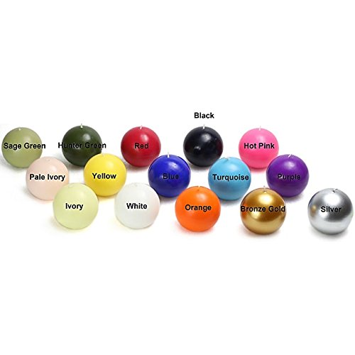 Bulk 4-Inch Black Ball Candles (12-Pack) – Decorative, Wedding, Party, and Home Décor Candles for Events and Special Occasions