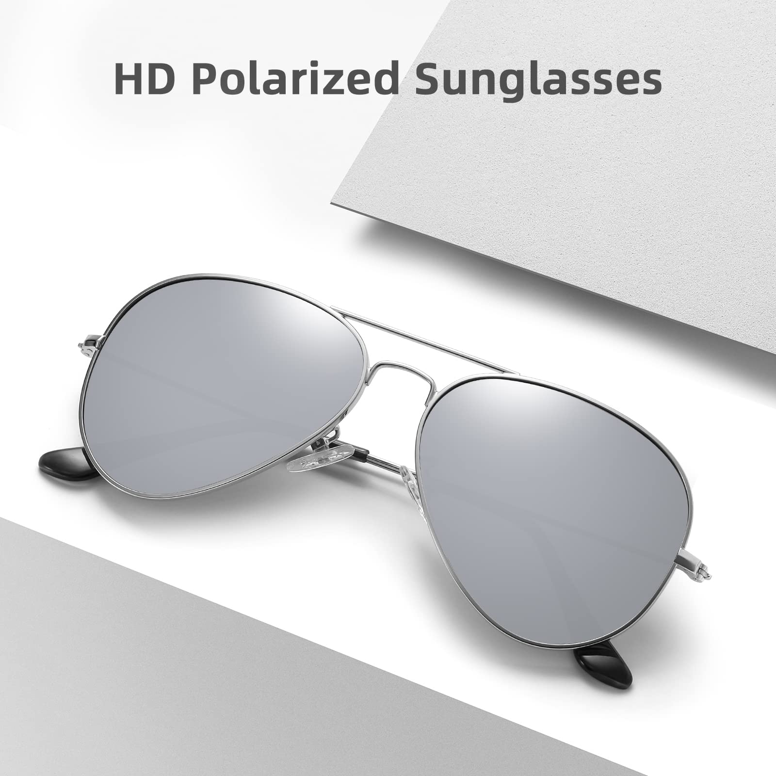 Polarized Aviator Sunglasses for Men & Women - UV400 Protection, Metal Frame - Perfect for Driving, Outdoor Activities & Fashion Accessories