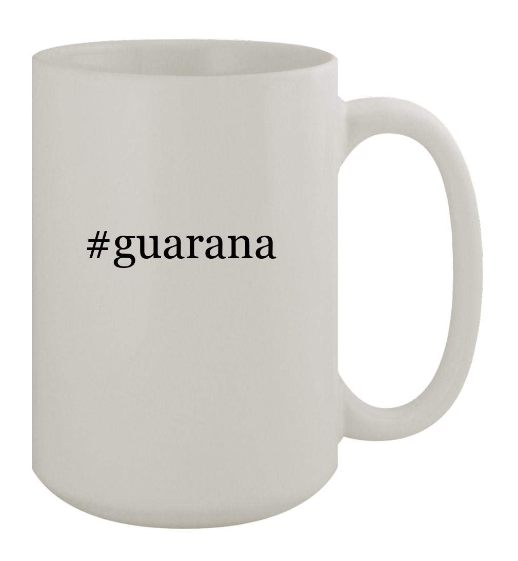 Premium Guarana Ceramic Coffee Mug - 15oz White Porcelain Travel Mug for Home, Office & Camping - Ideal for Hot & Cold Beverages