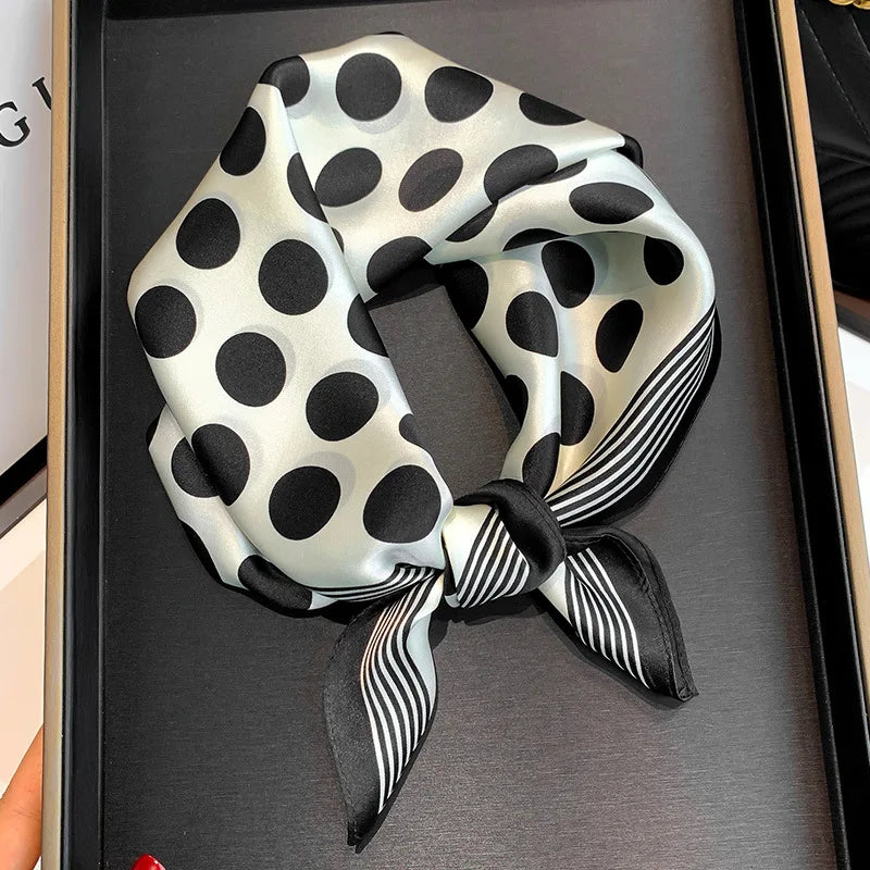 53cm Pure Silk Scarf for Women - Luxury Square Scarves & Fashionable Hair Accessories | Perfect for Hijab, Bandana, Neck Kerchief & Elegant Outfits