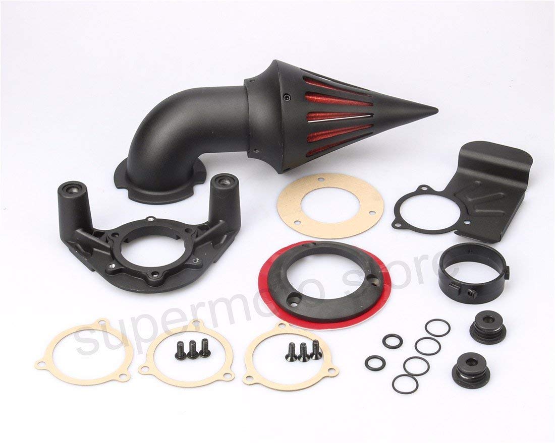 Black Air Cleaner Kit for Harley Electra Glide & Road Glide Air Intake System - High-Performance Air Filter for Harley Touring Models (2008-2012) - Perfect for Highway Cruising & Long-Distance Rides