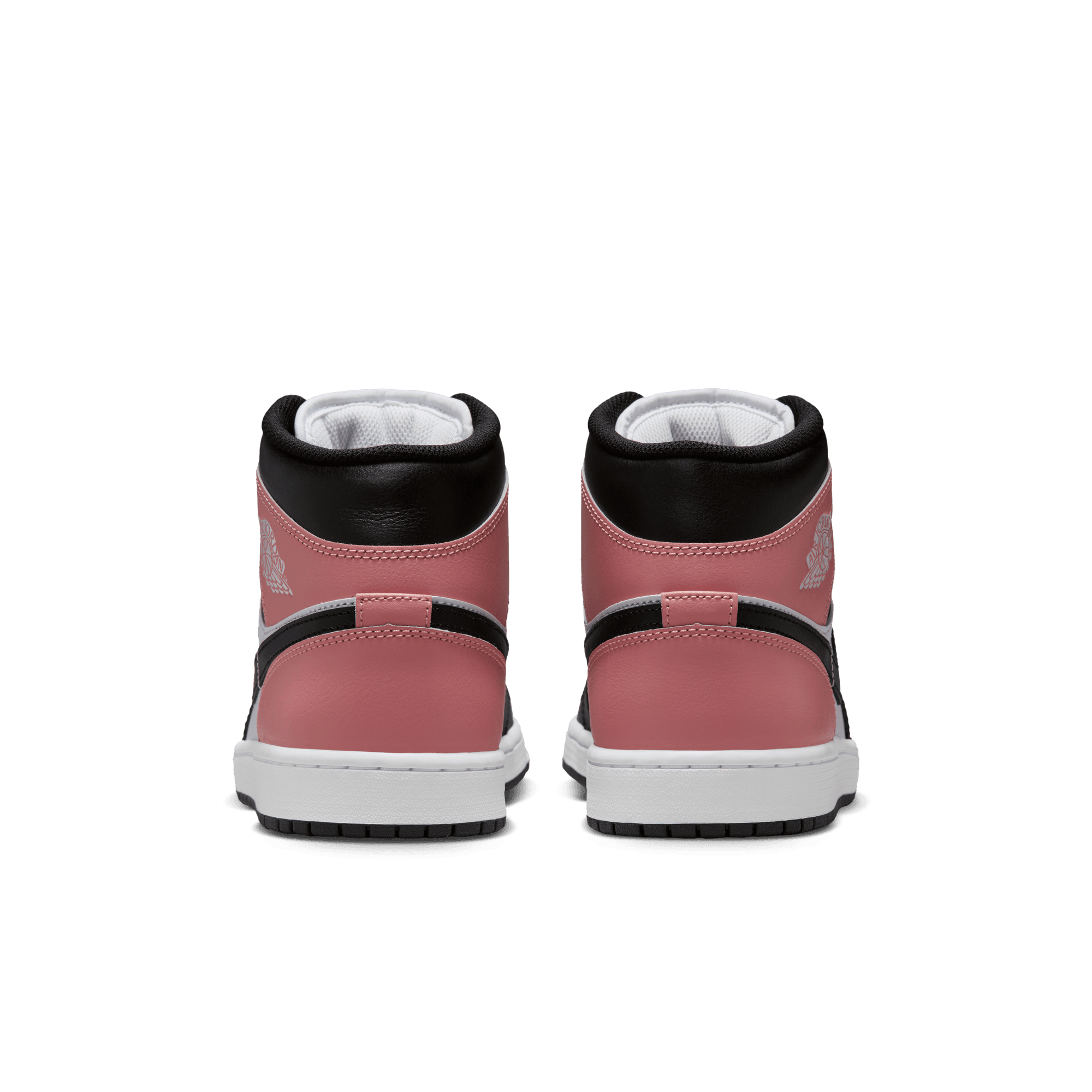 AIR JORDAN 1 MID Sneakers - White/Black/Rust Pink Basketball Shoes for Men & Women | Perfect for Streetwear, Gym & Casual Outfits