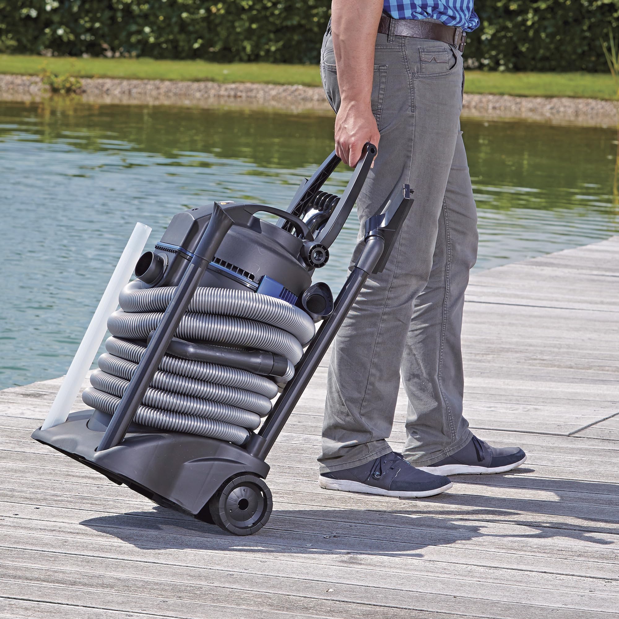OASE PondoVac 3 Pond Vacuum Cleaner - Powerful 3-in-1 Pond & Water Garden Cleaner for Leaves, Sludge & Debris - Ideal for Small to Medium Ponds, Water Features & Fountains