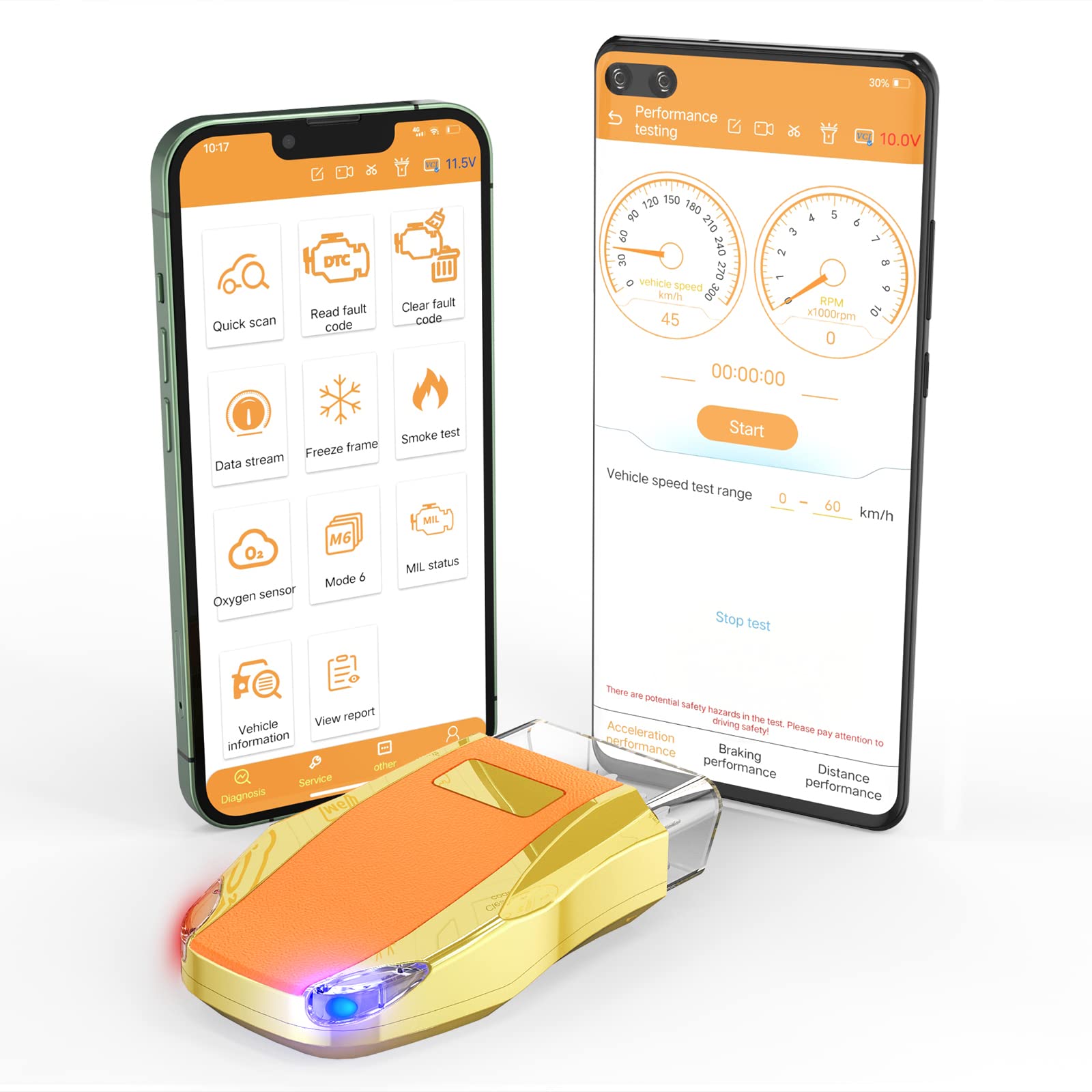 NSCAN Bluetooth 5.2 OBD2 Scanner - Car Diagnostic Tool for Engine Light & Fault Codes | Works with All OBDII Vehicles Since 1996 | iOS & Android App | Perfect for DIY Car Repairs & Maintenance