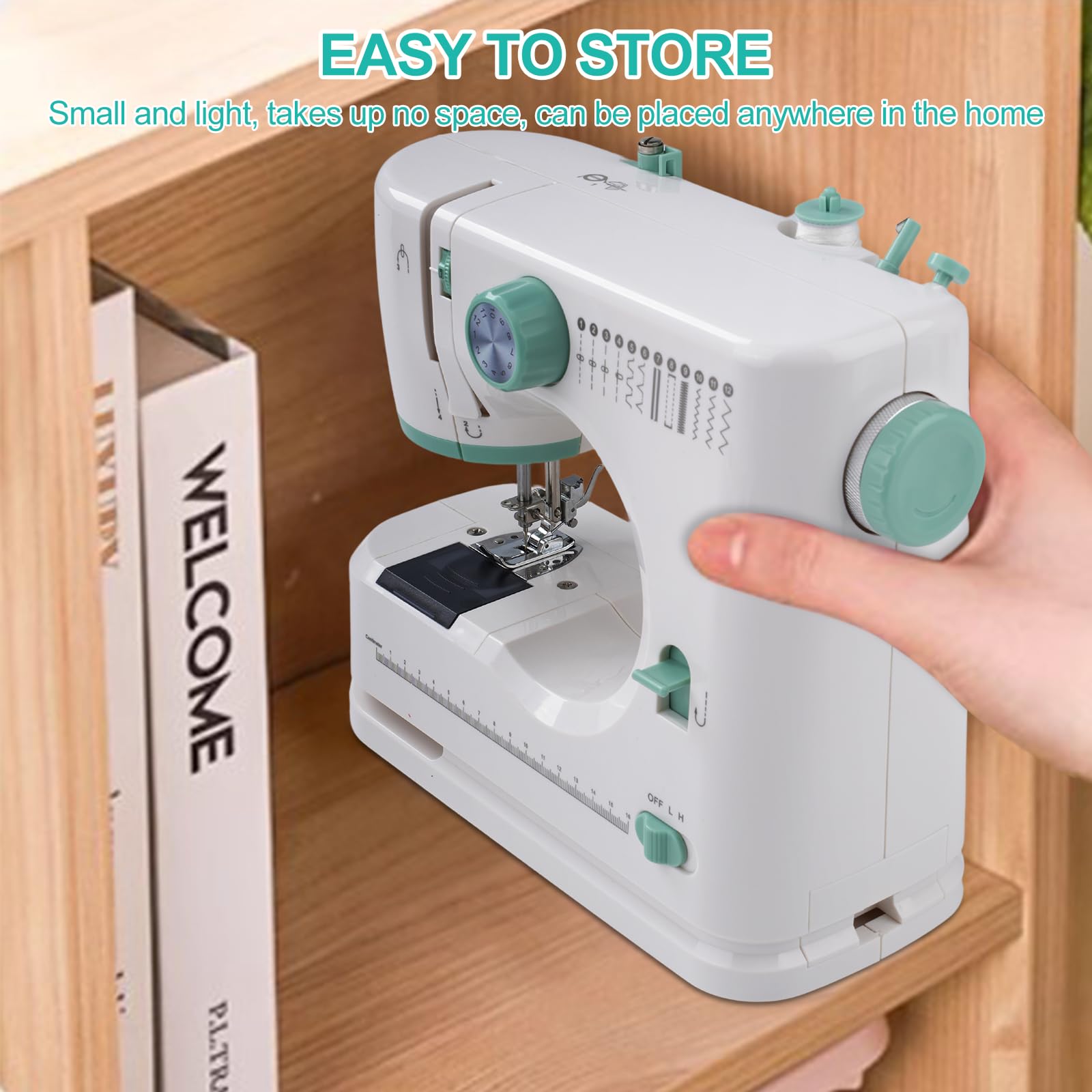 **Best Beginner Sewing Machine for Adults - Double Needle & Double Thread with Extension Table, Foot Pedal & LED Light - Perfect for Home DIY Projects, Quilting & Clothing Repair**