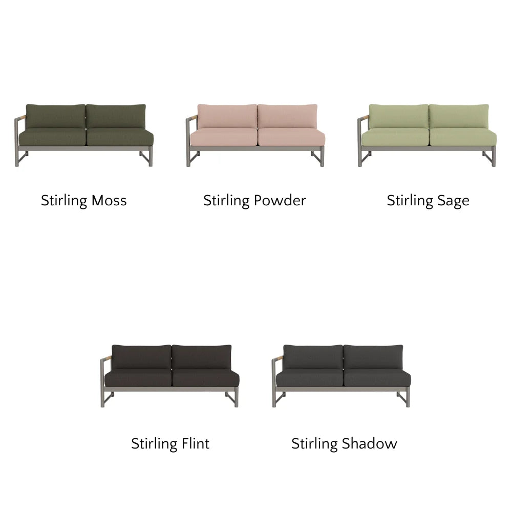 Breeze XL Outdoor 2-Seat Patio Sofa with Left Armrest - Perfect for Backyard, Garden, and Poolside Relaxation