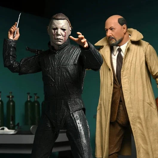 Halloween 2 Ultimate Michael Myers & Dr. Loomis Action Figure Two Pack - Perfect for Horror Collectors & Halloween Decorations