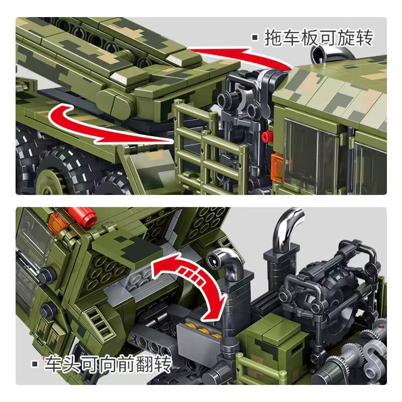 PANLOS 688003 99A Tank Transport Military Building Blocks Set - 2784PCS for Adults, Collectors & Model Enthusiasts - Perfect for Display, Gift Giving & Military Vehicle Collection
