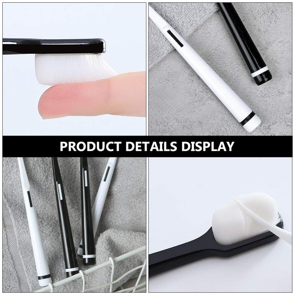 4pcs Portable Hair Toothbrush Set for Deep Teeth Cleaning - Soft Bristles for Sensitive Gums, Postpartum & Maternal Oral Care - Perfect for Travel, Home & Hospital Use