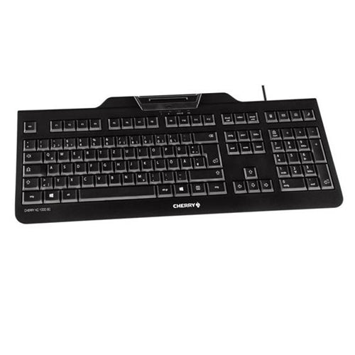 CHERRY KC 1000 SC (JK A0100) POS Keyboard with Built-in Chip & PIN Reader - Ideal for Retail, Hospitality, and Payment Processing Systems