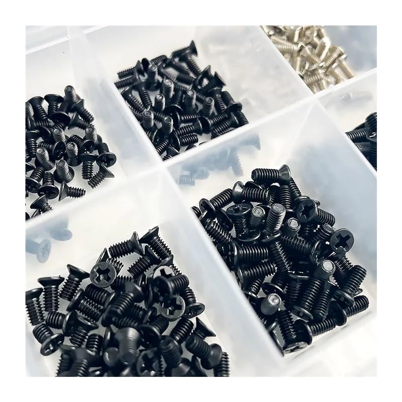 500pcs/Box Carbon Steel Countersunk Flat Head Phillips Screws Set - M2 M2.5 M3 Sizes for Laptop, Computer & Notebook Repair (5 Boxes) | DIY Electronics, Small Appliance & Hardware Fixes