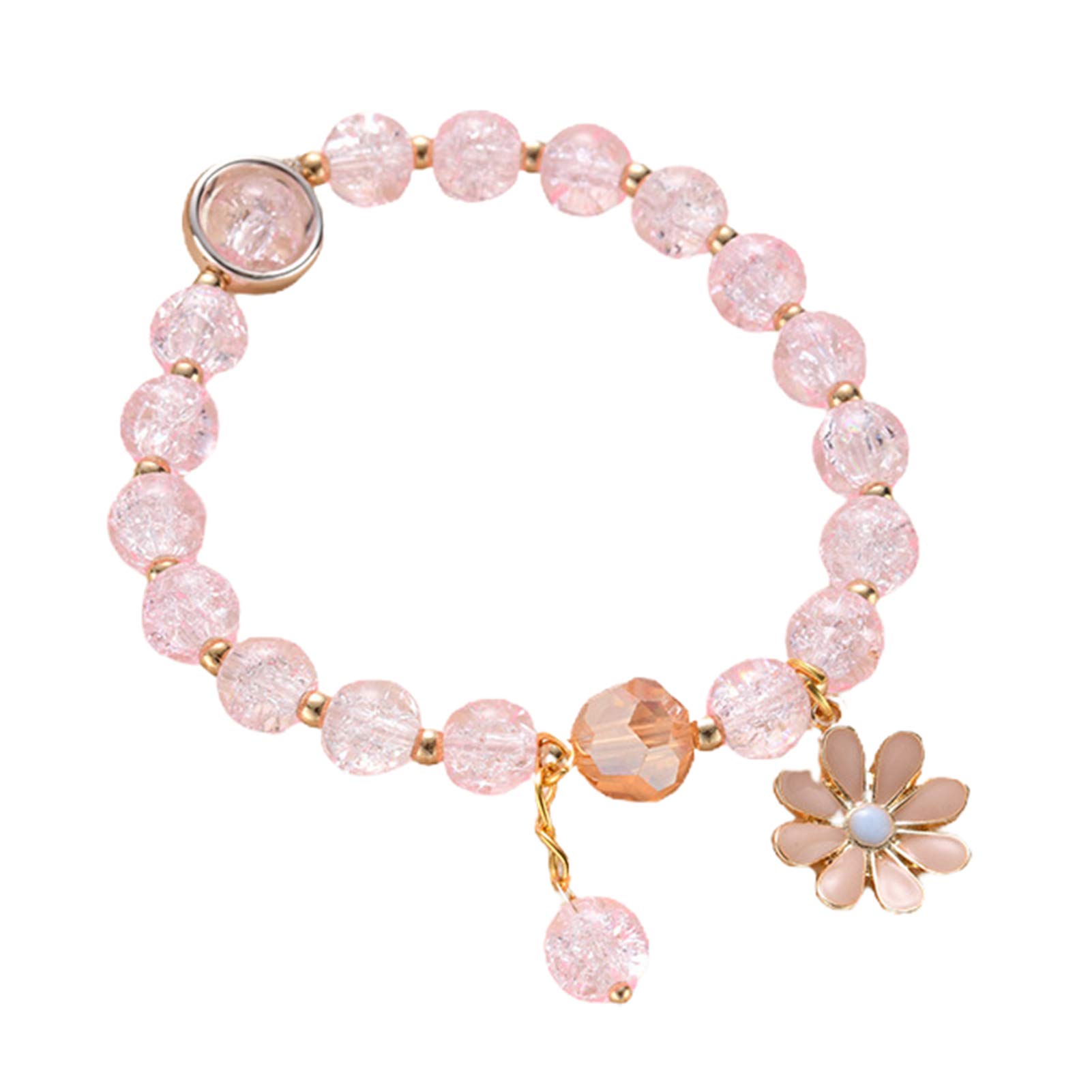 Elegant Flower Faux Crystal Beaded Bracelet for Women - Stylish All-Match Fashion Accessory | Perfect for Parties, Weddings & Everyday Wear