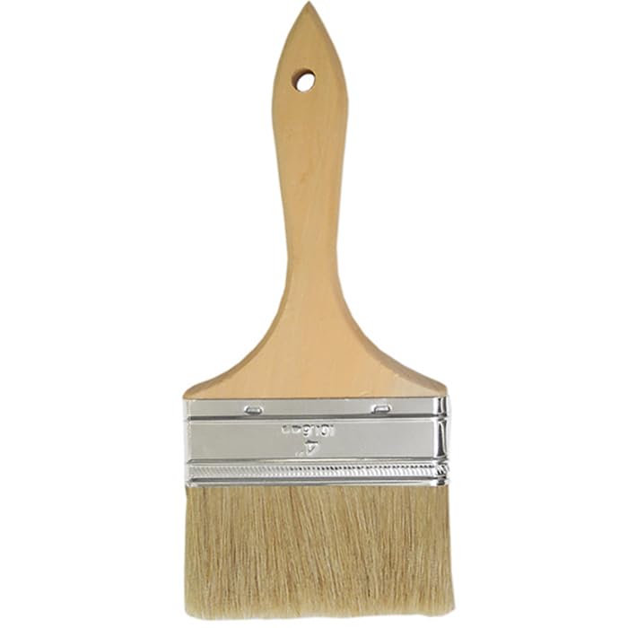 Premium 4-Inch CHIP Brush with Double Thickness - Ideal for Painting, Staining, and Woodworking Projects