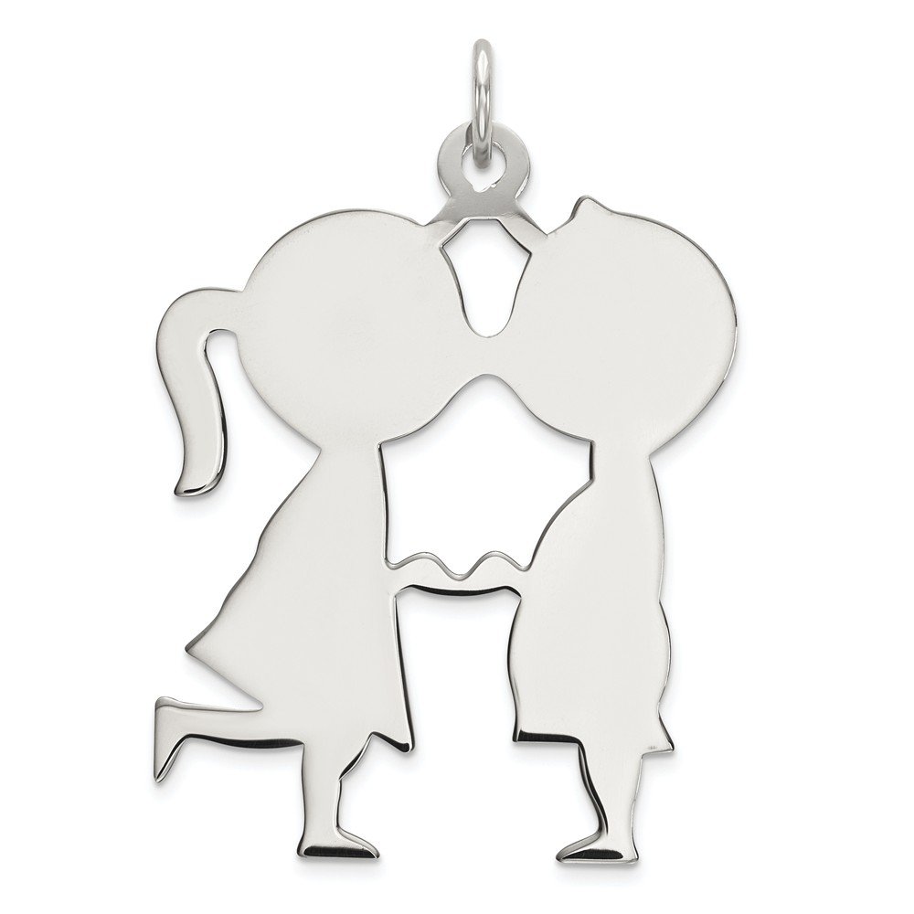 Personalized Sterling Silver Engraved Boy/Girl Disc Charm - Perfect for Baby Shower Gifts, Christening Jewelry & Keepsake Necklaces