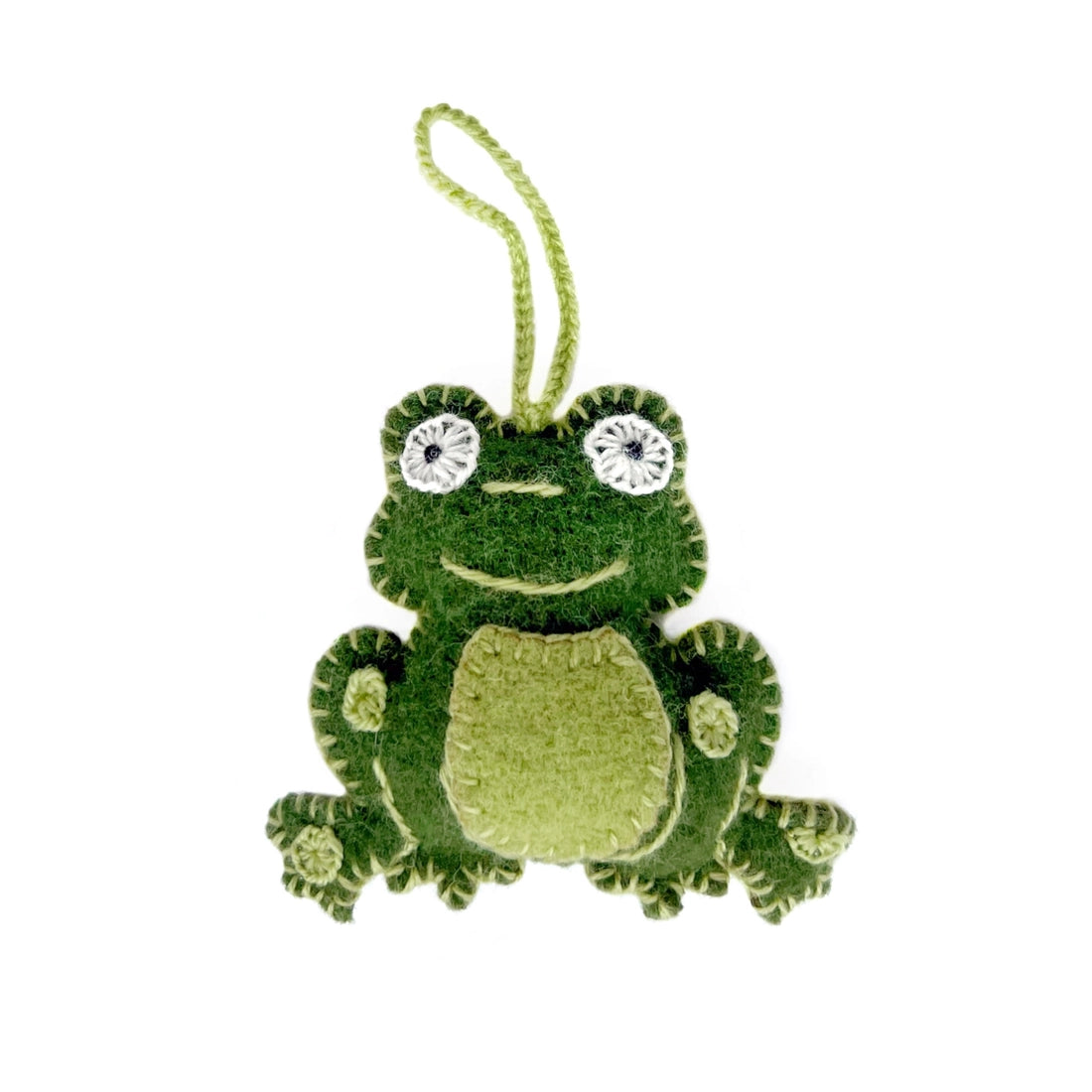 Handmade Frog Felt Wool Ornament - Cute Christmas Tree Decoration, Holiday Home Decor, Gift for Kids & Animal Lovers - Perfect for Xmas, Winter Decorations, Nursery & Party Themes