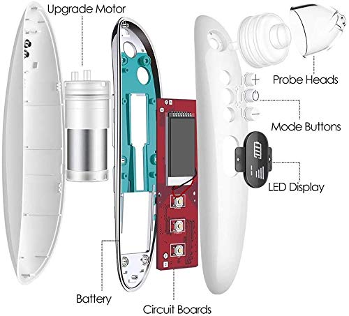 Electric Blackhead Remover Vacuum with LED Display - Powerful Facial Pore Cleaner for Blackheads, Whiteheads & Acne - Skin Care Tool for Men & Women - Perfect for Daily Facial Cleansing & Spa Treatments