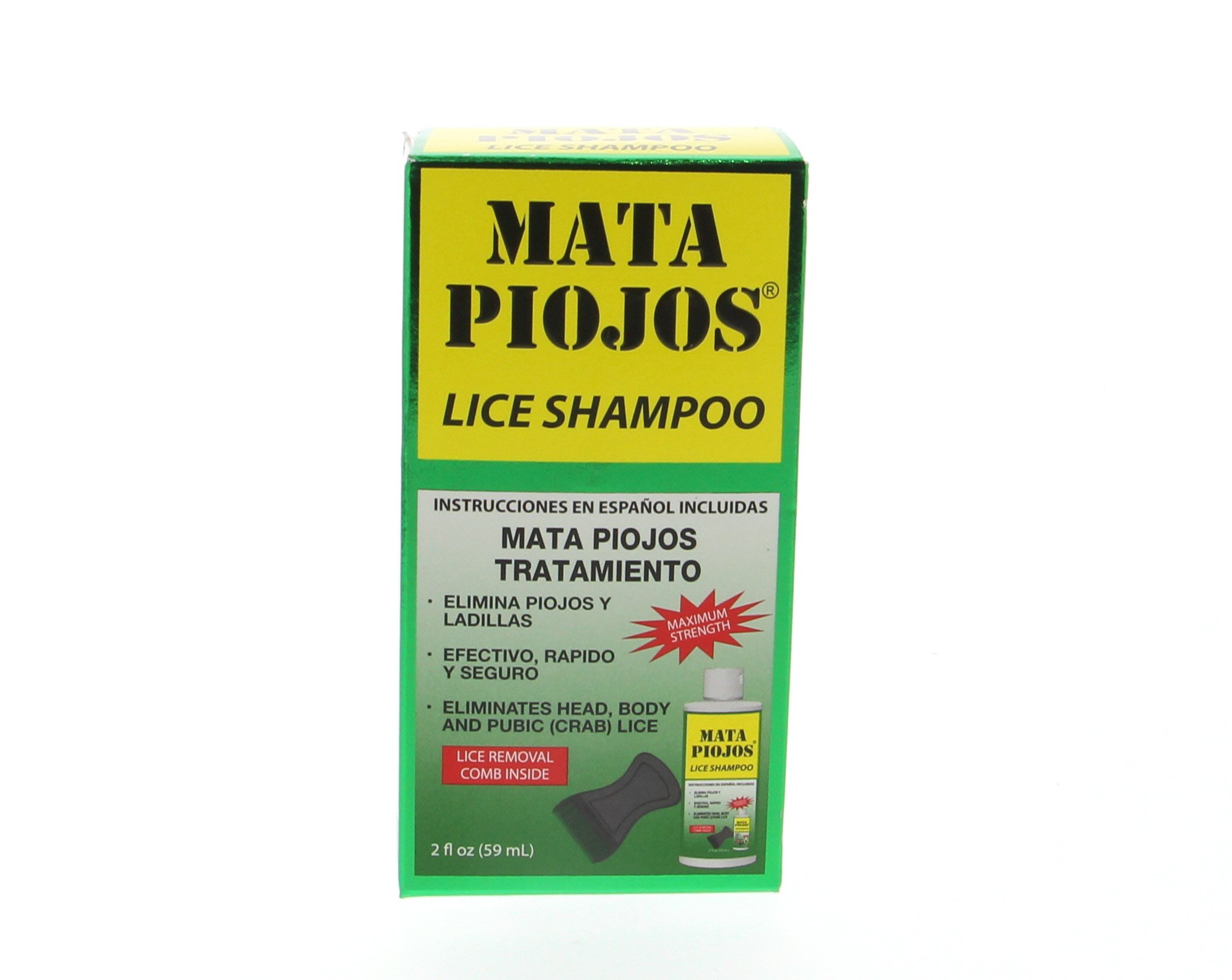 **MATA Piojo Lice Treatment Shampoo 2 oz (Pack of 18) - Fast-Acting Head Lice Remover for Kids & Adults - Safe & Effective for Home & School Use**