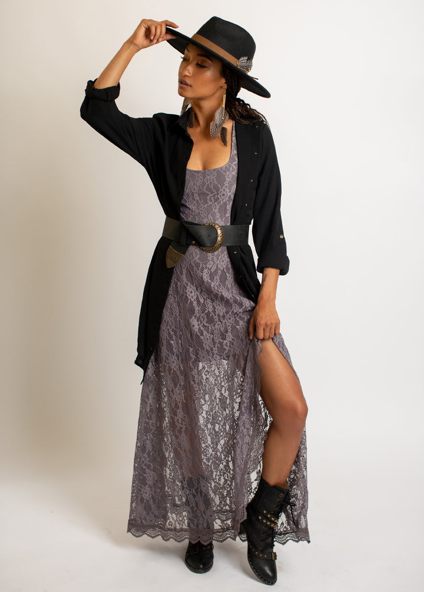 Black Mya Shirt Dress for Women - Casual & Office Wear - Versatile Button Down Tunic Top for Work, Date Night & Everyday Outfits