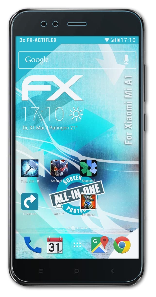 Ultra Clear Flexible Screen Protector for Xiaomi Mi A1 - 3-Pack HD Tempered Glass Film | Perfect for Everyday Use, Gaming & Outdoor Activities