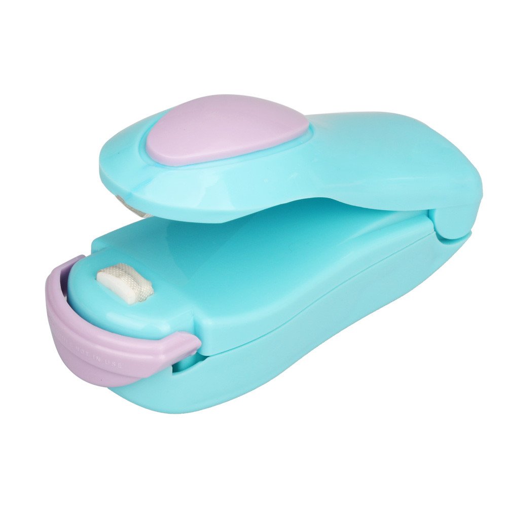Portable Mini Heat Sealing Machine | Handheld Impulse Bag Sealer for Plastic Packaging | Airtight Food Storage & Vacuum Sealing Tool (Blue) | Perfect for Kitchen, Travel & Home Organization
