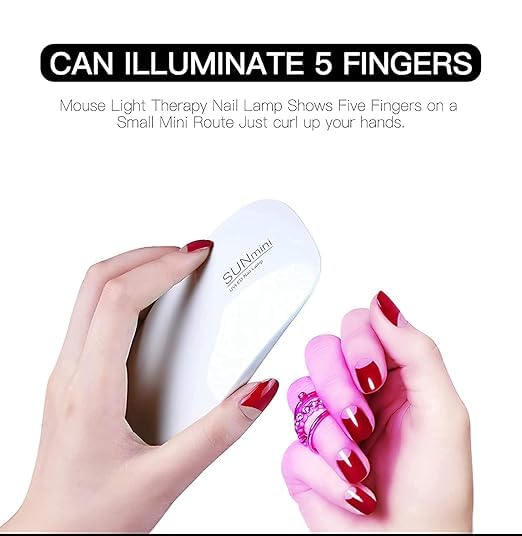 UV LED Nail Dryer - Foldable Mini Portable Nail Lamp for Quick Drying Gel Polish | Travel Size Curing Light for Home, Salon & On-the-Go Use | Perfect for Women & Girls DIY Manicures