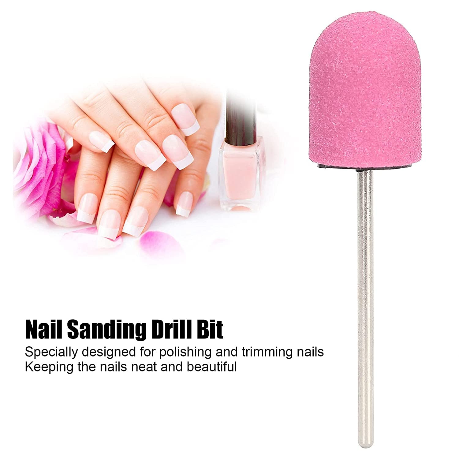 Premium Nail Sanding Head for Professional & Home Manicures - High Strength, Lightweight Nail Polishing Buffer (Pink) | Perfect for DIY Nail Care, Salon Use & At-Home Grooming Kits