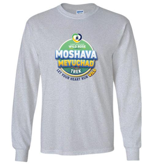 Moshava Wild Rose Long Sleeve Two-Sided Graphic T-Shirt for Women - Soft Cotton Casual Tee for Hiking, Camping & Outdoor Adventures