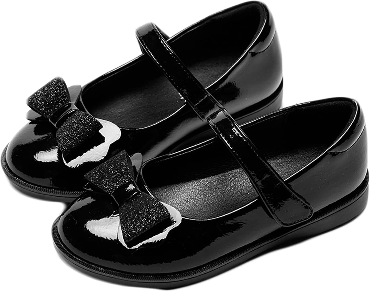 Girls Mary Jane Flat Shoes - Princess Elsa Inspired Lace Rhinestone Bow Knot Sequin Shoes for Kids | Perfect for Birthday Parties, School Events & Dress-Up Play