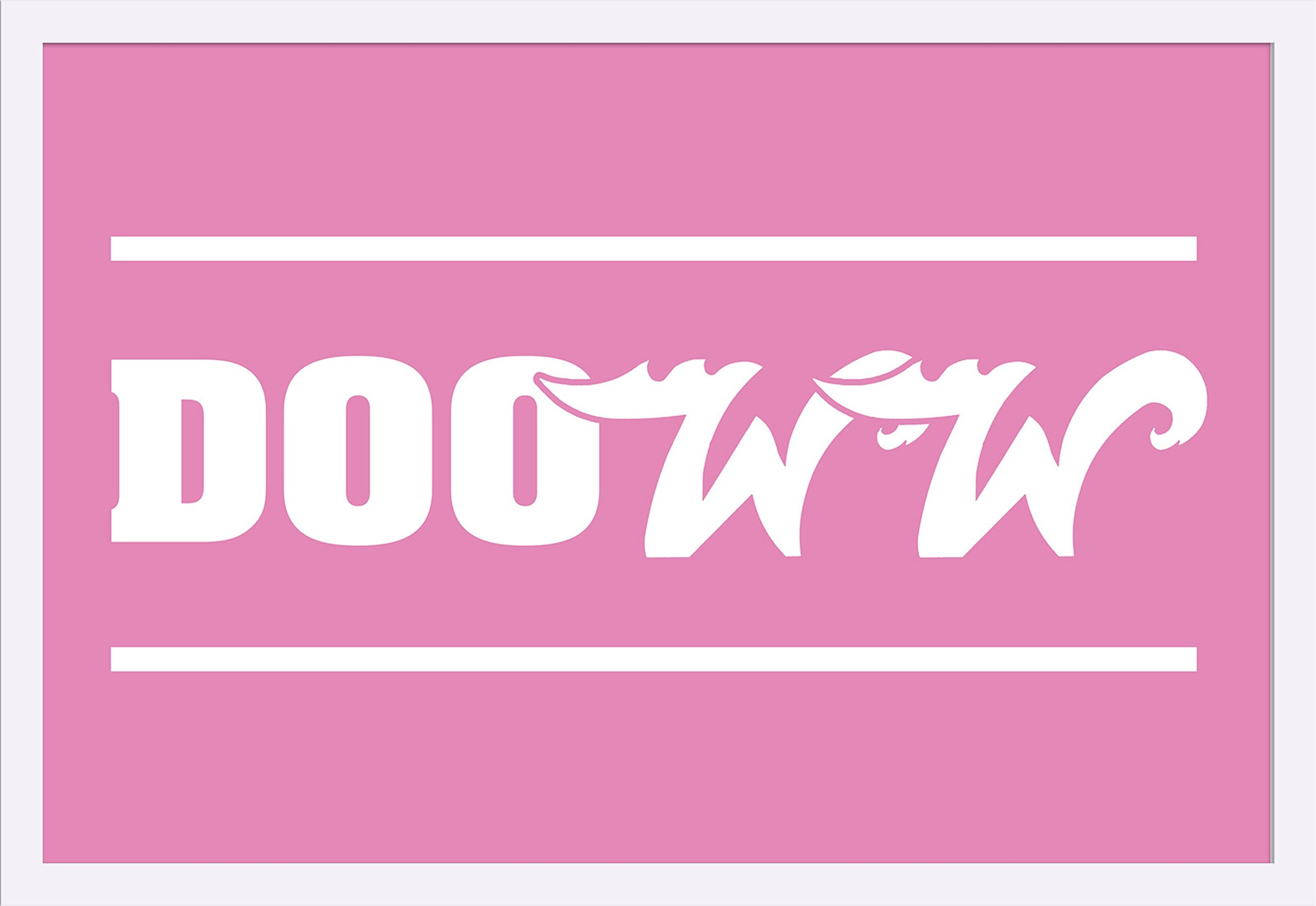 Wildwood New Jersey Doo WW Simply Said Pink 87474 - 36x24 Giclee Art Print, Gallery Framed in White Wood - Perfect for Beach House Decor, Coastal Living Room Art, or Vintage Wall Decor