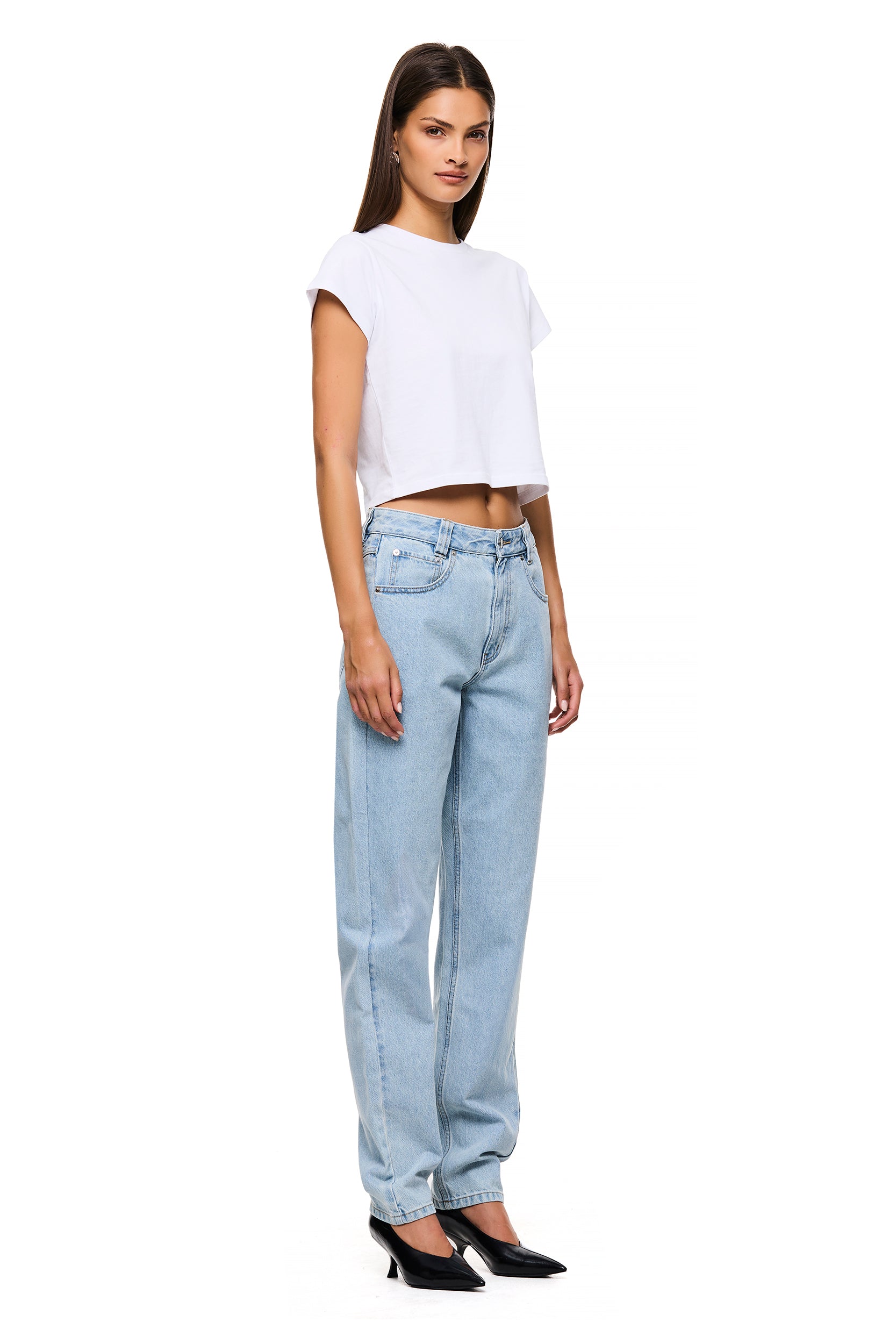 The Hudson Light Wash Jean - Women's High Waist Distressed Denim Jeans for Casual Wear & Everyday Outfits