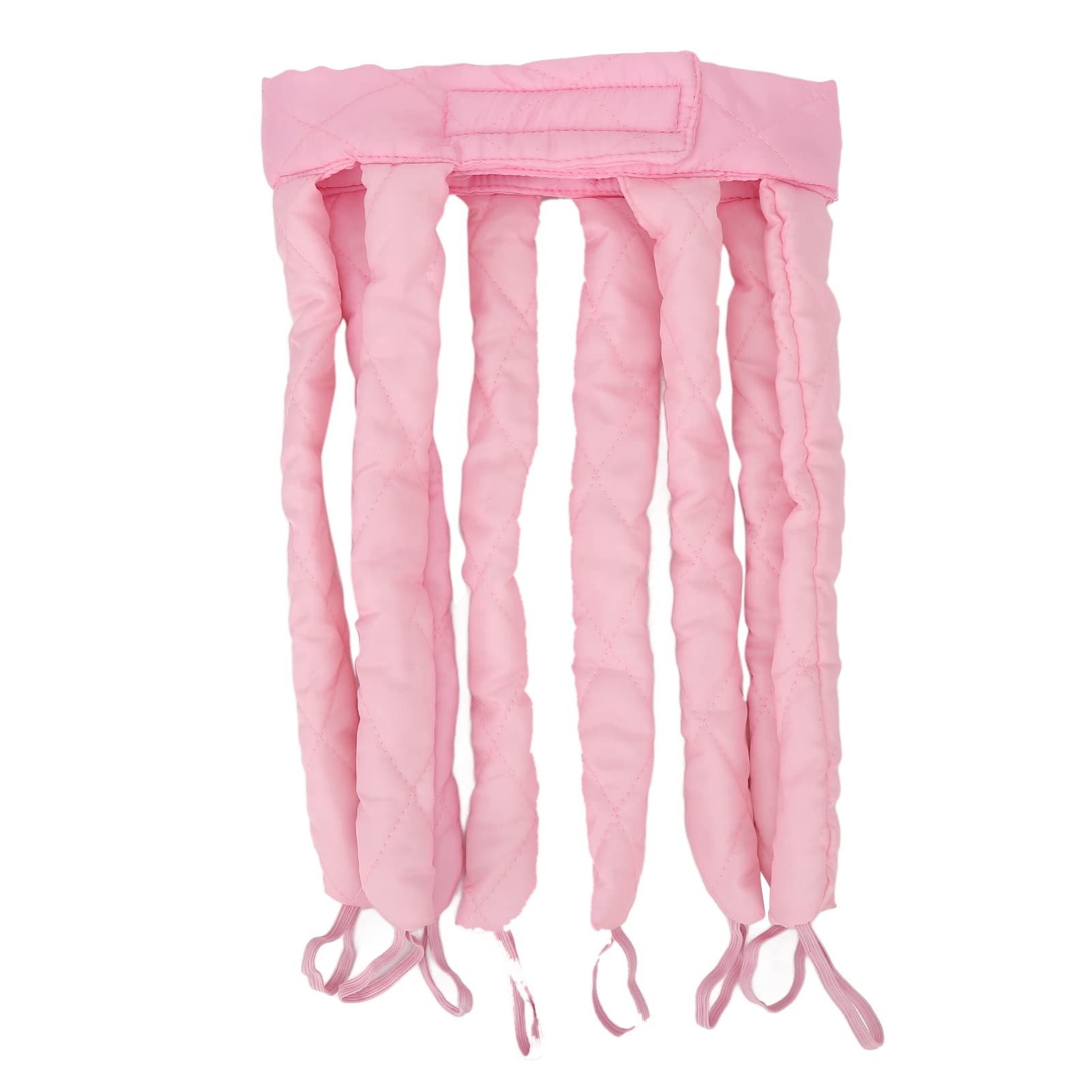 Heatless Hair Curler for Long Hair - Adjustable & Detachable Octopus Hair Curling Headband, No Heat Lazy Curler Rod (Pink) - Perfect for Overnight Styling, Travel & Damage-Free Curls