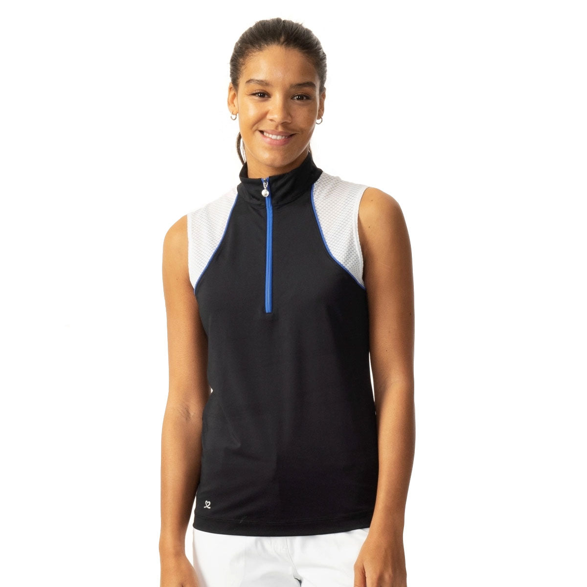 Women's Sleeveless Golf Polo Shirt - Breathable Quick-Dry Athletic Top for Golf, Tennis & Outdoor Sports - Navy Blue Performance Apparel