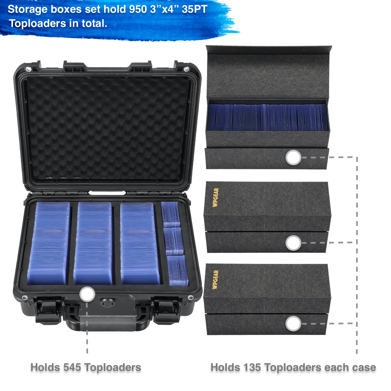 Waterproof Toploader Storage Box for 3