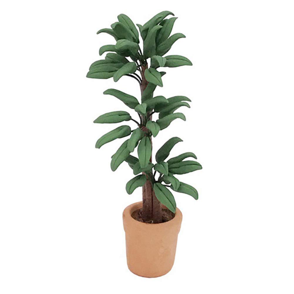 1/12 Miniature Pachira Macrocarpa Bonsai Model - Realistic Dollhouse Decor, Mini Garden Accessory for Women & Girls | Perfect Birthday Gift, Home Decoration & DIY Craft Project
