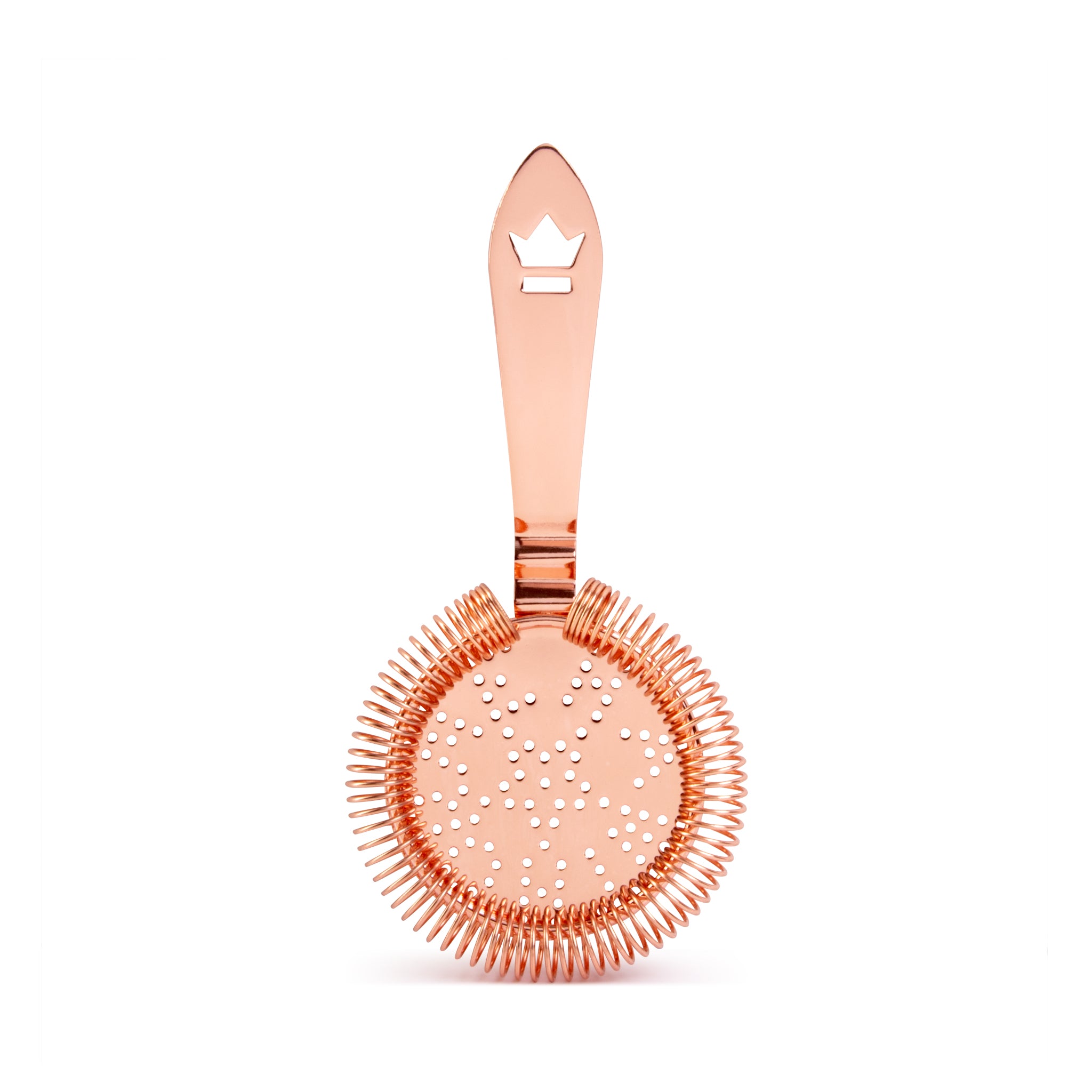Vintage Style Cocktail Strainer - Copper Plated Bar Tool for Mixing Drinks, Perfect for Home Bars, Cocktail Parties & Professional Bartending
