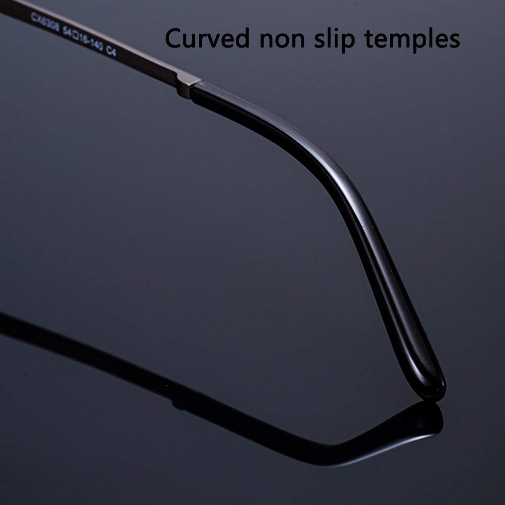 Anti-Blue Light Progressive Multifocal Reading Glasses for Men - Alloy Frame Magnifier Eyewear +3.00 Strength - Brown Color - Perfect for Computer Work, Reading & Screen Time Protection