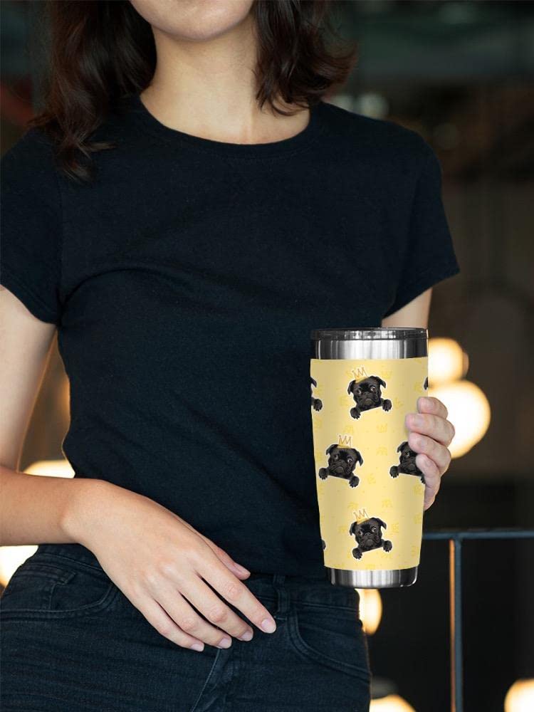 French Bulldog With A Crown Tumbler - 20oz Insulated Stainless Steel Travel Mug for Hot & Cold Drinks - Funny Dog Lover Gift for Men & Women - Perfect for Office, Gym, or Road Trips