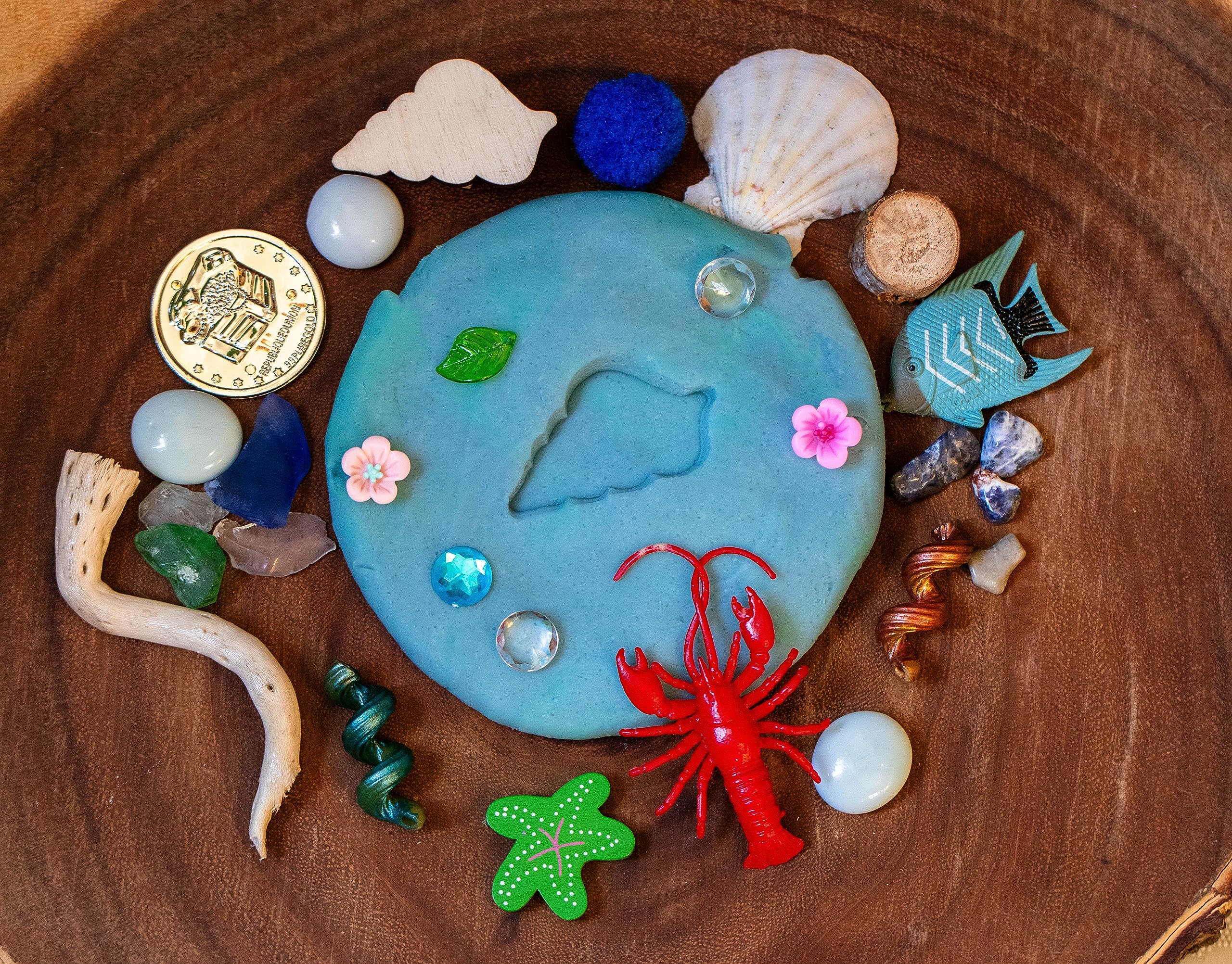 **Eco-Friendly Play Dough Kit for Kids – Sensory Play Dough Set, Ocean-Themed, Non-Toxic & Travel-Friendly – Perfect for Birthday Party Favors, Travel Activities & Sensory Play**