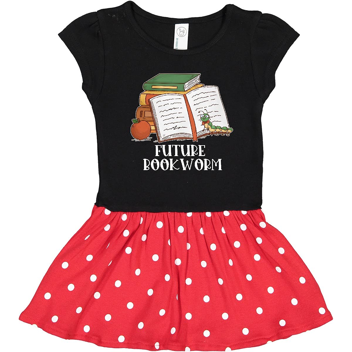 Inktastic Future Bookworm Toddler Dress - Cute & Comfortable Reading-Themed Outfit for Baby Girls | Perfect for Storytime, Library Visits & Book Lover Gifts