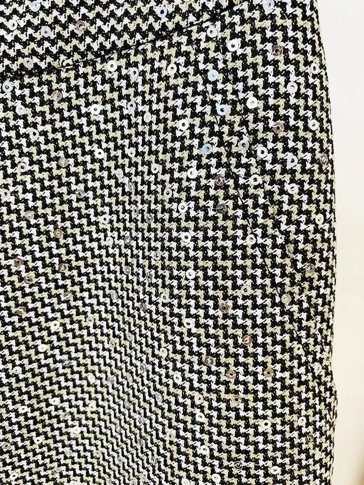 Elegant Women's Sequin Pant Suit - Formal Business Blazer & Pants Set for Office, Party & Special Occasions