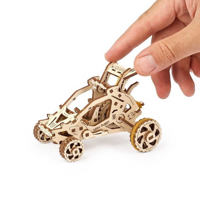 UGears Mini Buggy - DIY Wooden 3D Puzzle Model Kit for Adults & Teens - STEM Educational Toy for Engineering Enthusiasts - Perfect for Home Decoration, Gift Giving & STEM Learning Activities