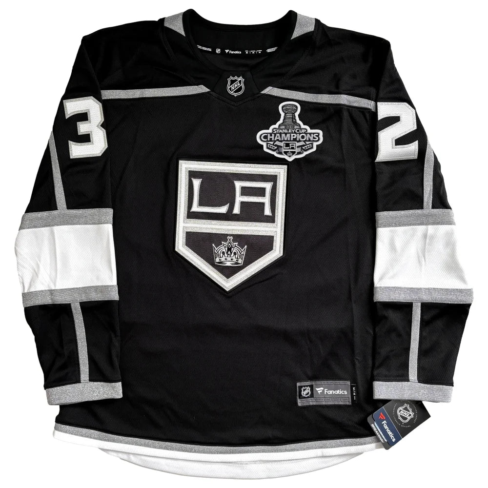 Jonathan Quick Autographed LA Kings 2012 Stanley Cup Jersey with Conn Smythe Inscription - IGM Certified COA - Perfect for Hockey Collectors & Kings Fans Display