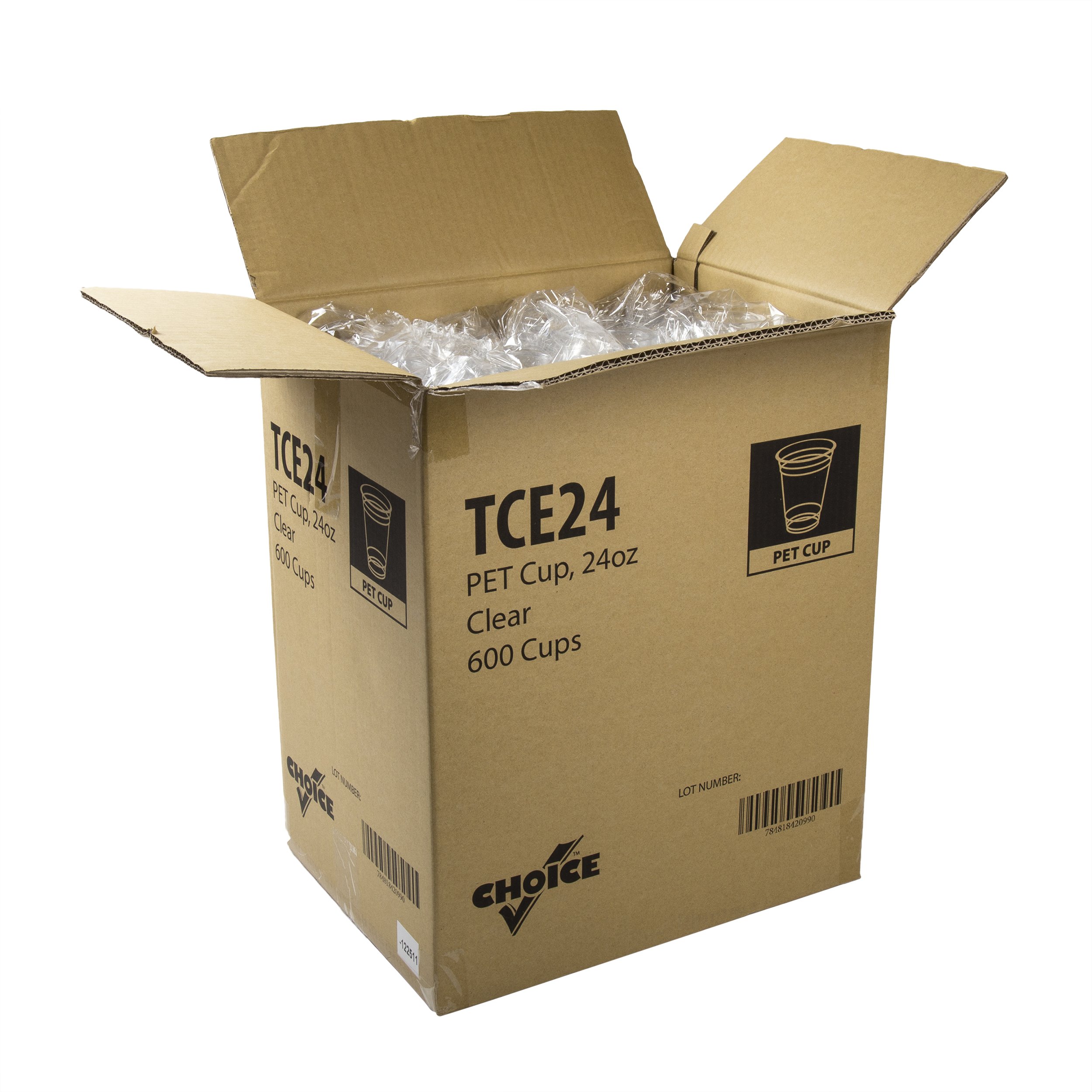 AmerCare 24oz Clear PET Plastic Cups - 1000 Pack | Disposable Cold Drink Cups for Parties, Restaurants & Events | BPA-Free, Durable & Eco-Friendly