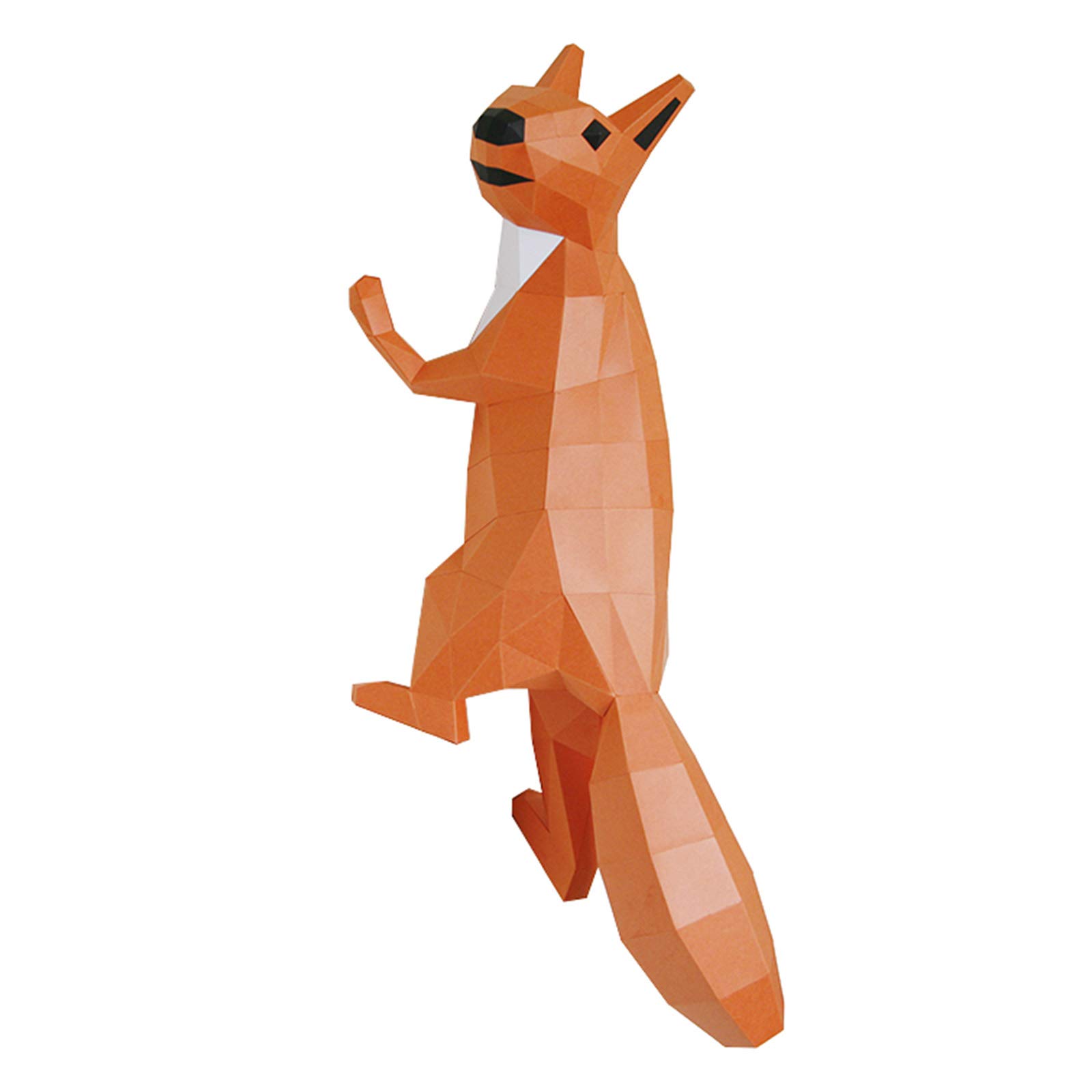 3D Squirrel Paper Sculpture Kit - DIY Origami Puzzle, Handmade Geometric Wall Art Decor for Home & Office - Perfect for Gifts, Kids Crafts, and Room Decoration